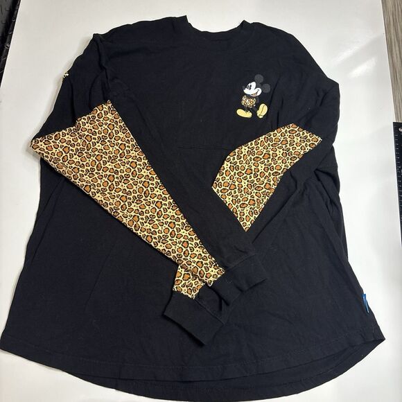 Walt Disney World Land Spirit Jersey Mickey Leopard Cheetah Animal Print XL - Picture 1 of 9